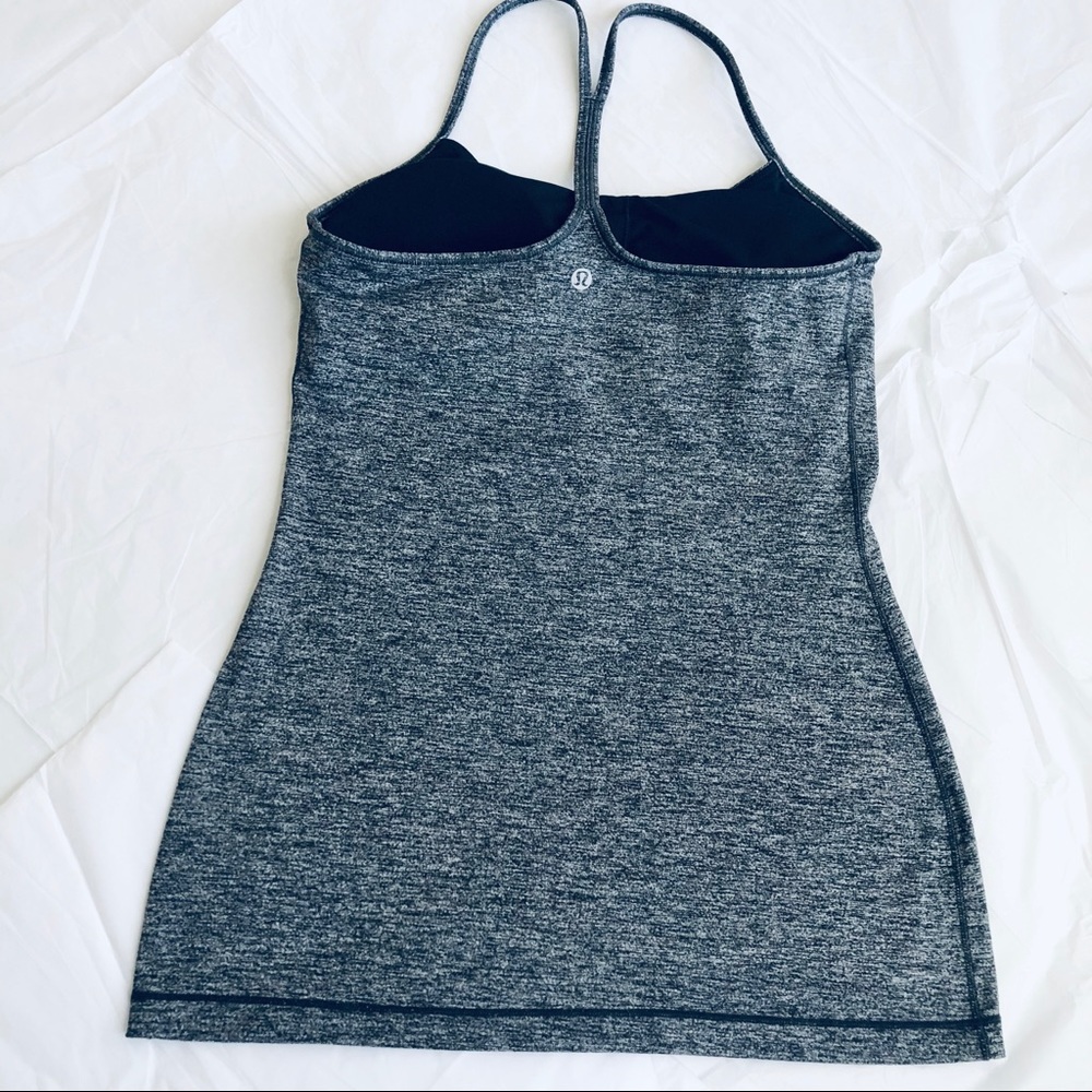 Lululemon Power Y Tank Black Spacedye Size 6
